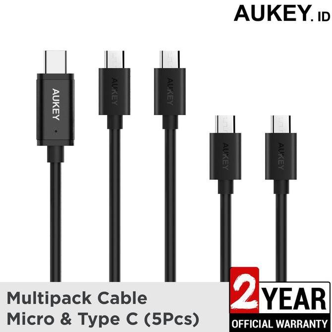 Aukey Cable Micro &amp; Usb C 2.0 (5Pcs) - 500260 Promo
