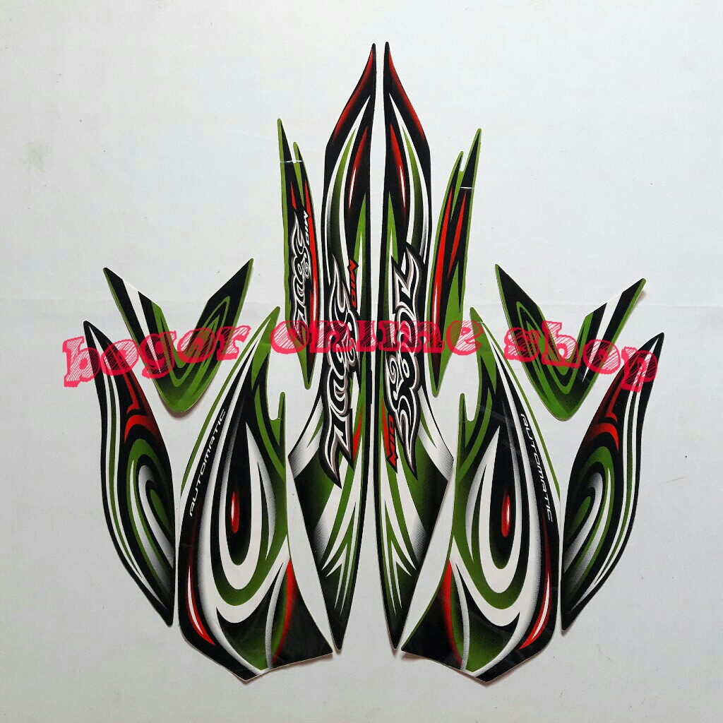 stiker lis motor mio soul 2008 hijau