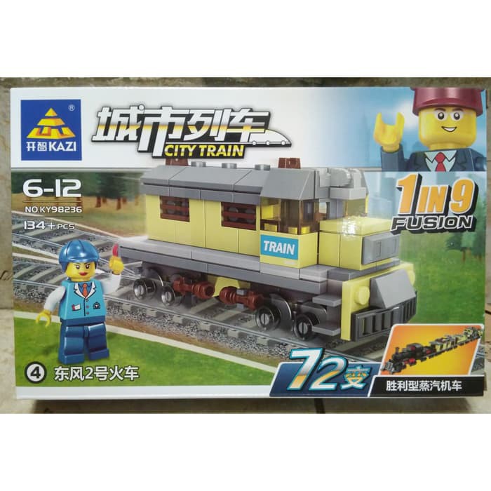 Mainan Lego Kereta Api City Train 1in 9 Fusion No 4 block