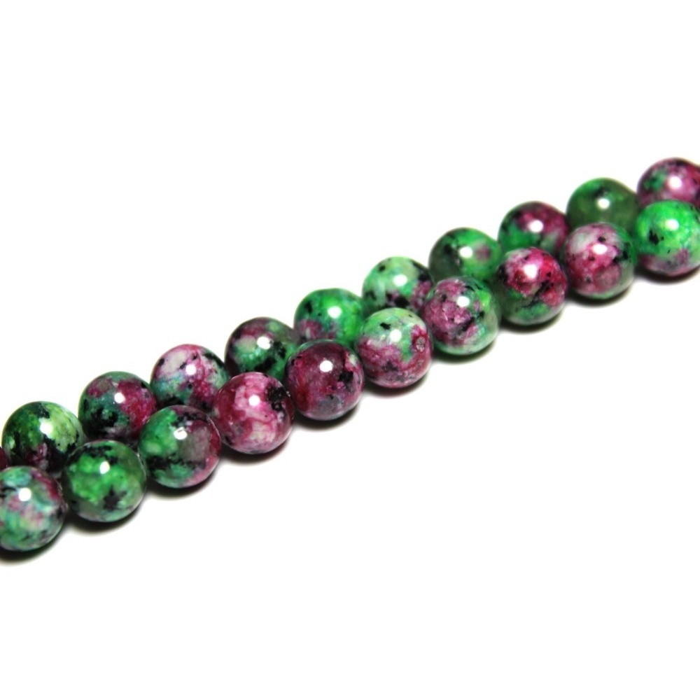 Epidote Zoisite With Ruby Stone Beads For Jewelry Making Diy Bracelet 6/8/10