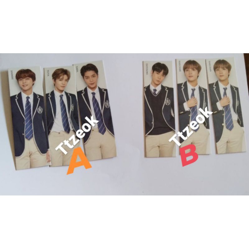 BOOKMARK NCT 127 BACK TO SCHOOL doyoung, haechan, yuta, johnny, taeil, pc