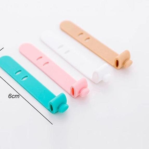 

❈ CABLE ORGANIZER TAPE KABEL PENJEPIT ORGANIZER SILICONE WINDERTAPE 4PCS ֍
