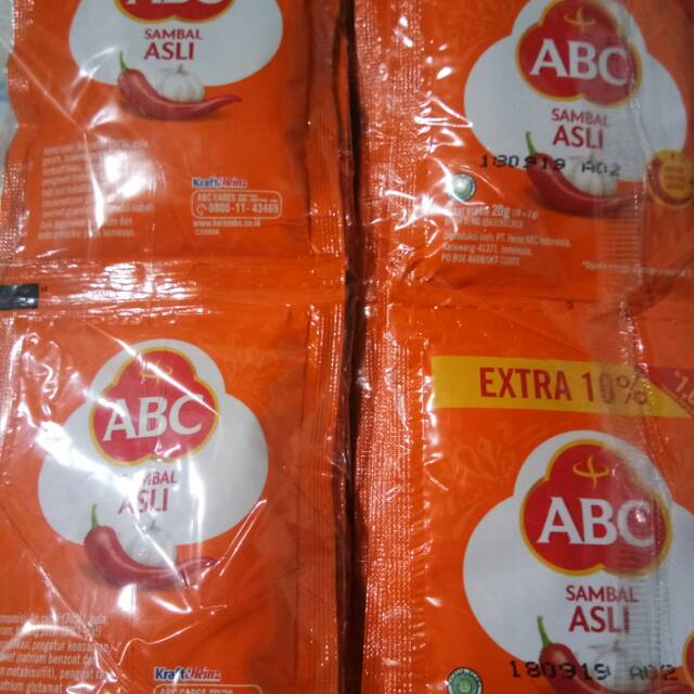 

Sambal ABC 1000 18 +2 gr Sambal ABC Asli