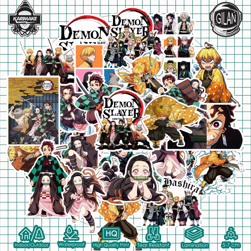 

Sticker Pack DEMON SLAYER KIMETSU NO YAIBA Stiker Laptop