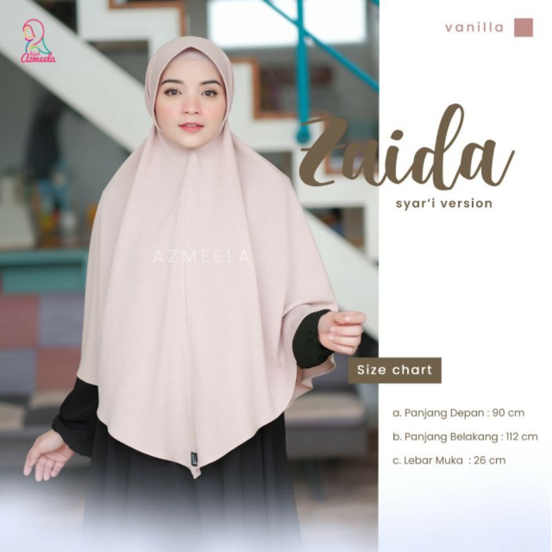 Khimar bergo tali ZAIDA SYARI by Hijab Azmeela