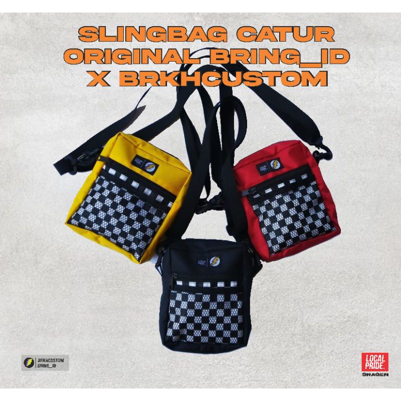 TAS SELEMPANG | TAS BAHU | Slingbag PRIA DAN WANITA ( CHEKERBOARD)
