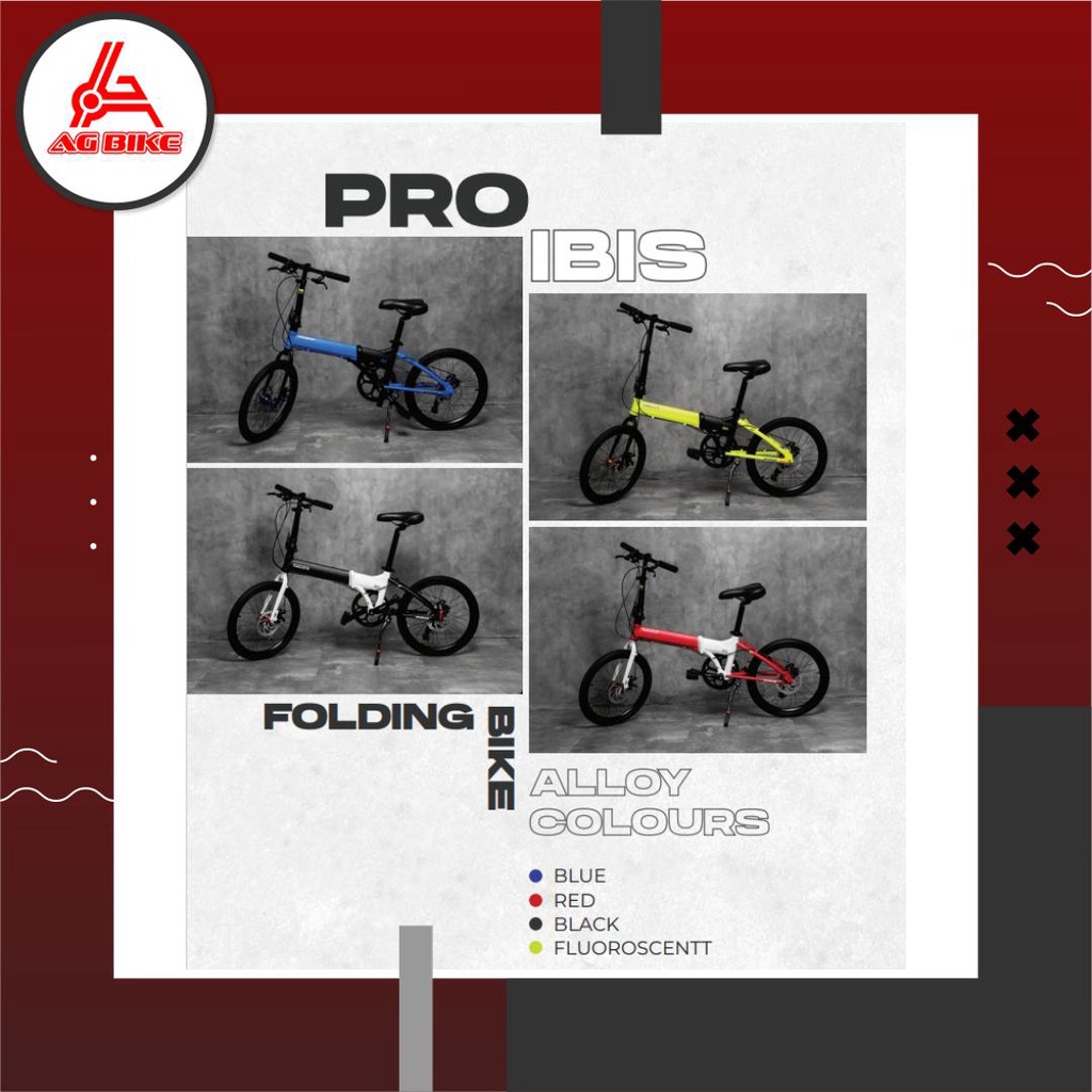 Sepeda Lipat Pro Ibis 20 inch Alloy 9 Speed 9speed