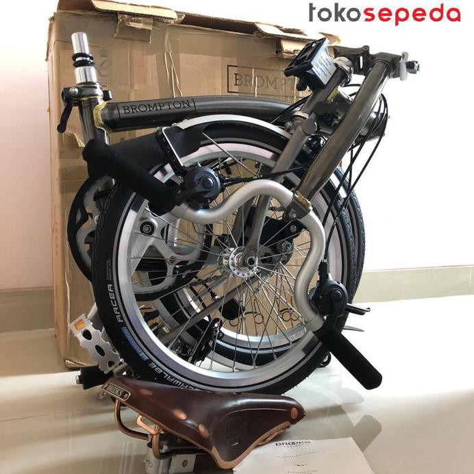 Sepeda Brompton M6L Raw Laquer Titanium