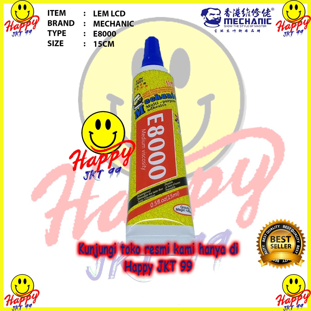 [ HAPPY JKT 99 ] LEM LCD LAYAR TOUCHSCREEN MECHANIC E8000 15ML E 8000 15 ML