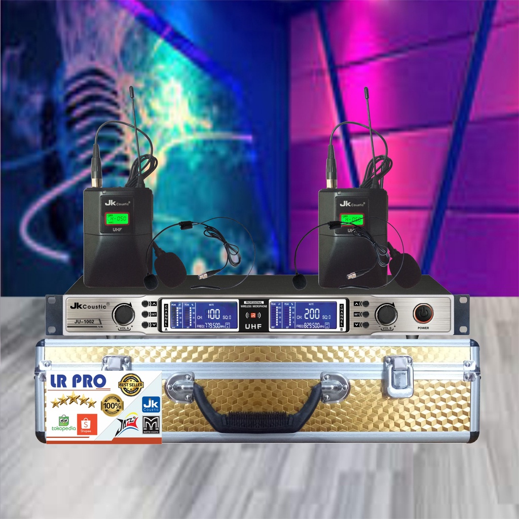 Microphone Wirelles Jk coustic JU 1002 CC+HS ( Mic Body pack+Headset )