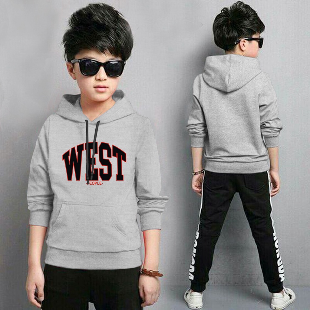 Jaket Anak Laki Laki/Jaket Anak Terbaru/Hoodie Anak West Anak Gaming Bahan Fleece Tebal 4-11 TAHUN