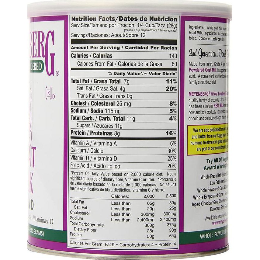 Dry goat milk powder