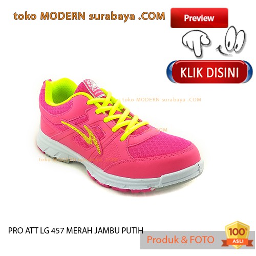 PRO ATT LG 457 MERAH JAMBU PUTIH sepatu wanita olahraga sneakers