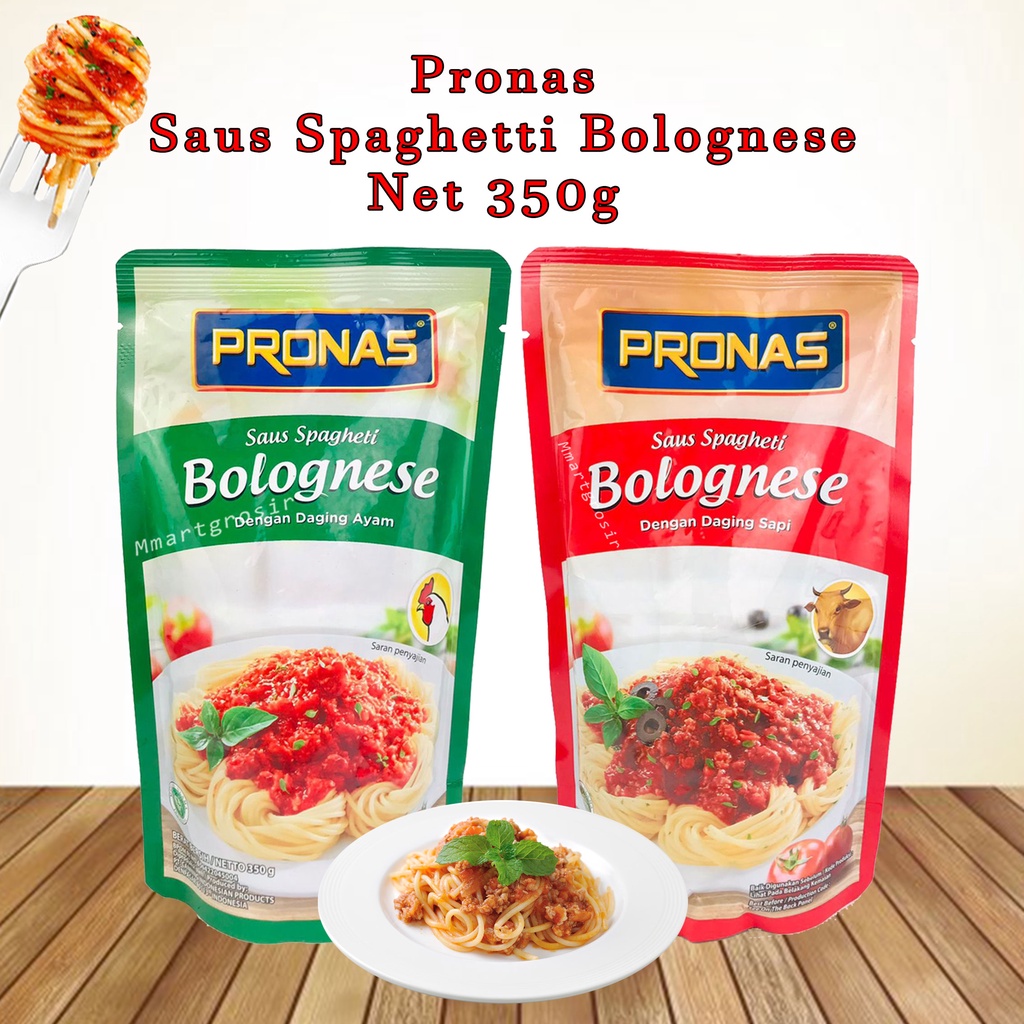 Pronas / saus sepageti bolognais / Daging ayam / daging sapi / 350g