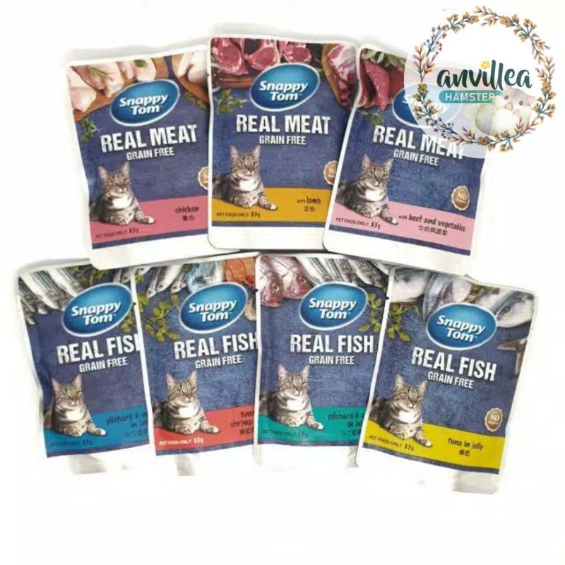 Snappy Tom Pouch 85gr Grain Free Wet Food (Makanan Kucing Sachet)