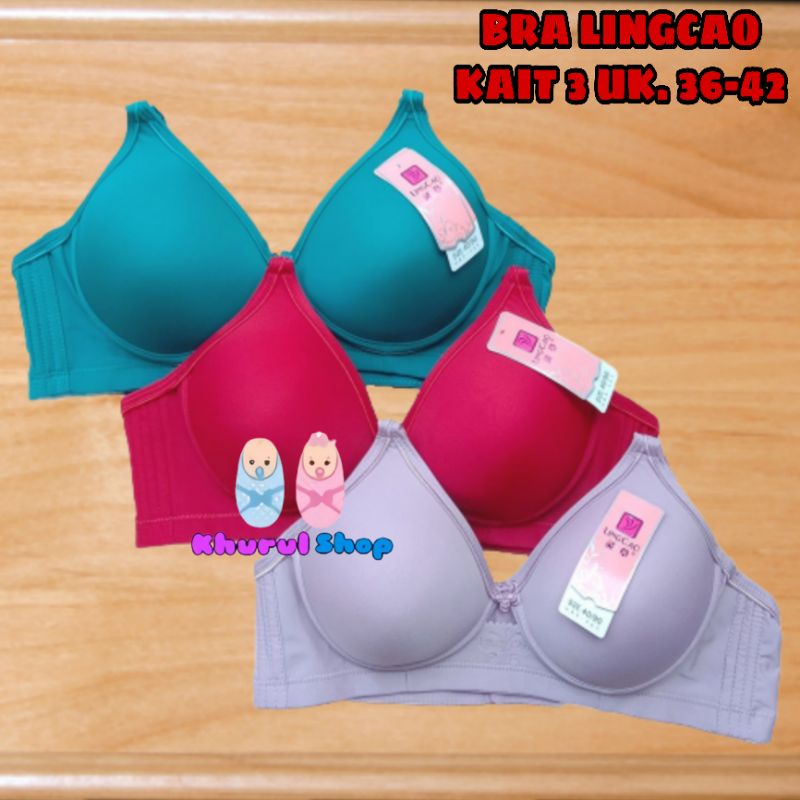 Bh Lingcao B5 Kait 3 - Bra Busa Tanpa Kawat Kait Tiga