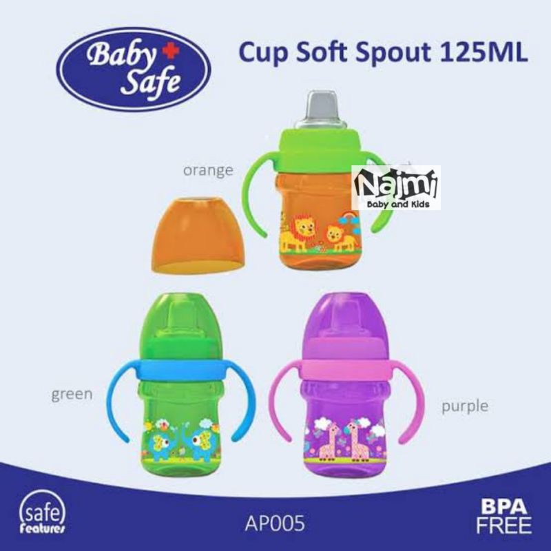 AP005 AP007 Botol Minum Bayi Training Cup Silikon Spout 125ml Baby Safe Anak