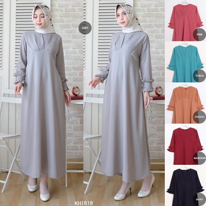 GAMIS SYARI PREMIUM-GAMIS SHIREN PUFFY FIT TO L BAJU GAMIS MODEL TERBARU 2018 REALPICT ORI