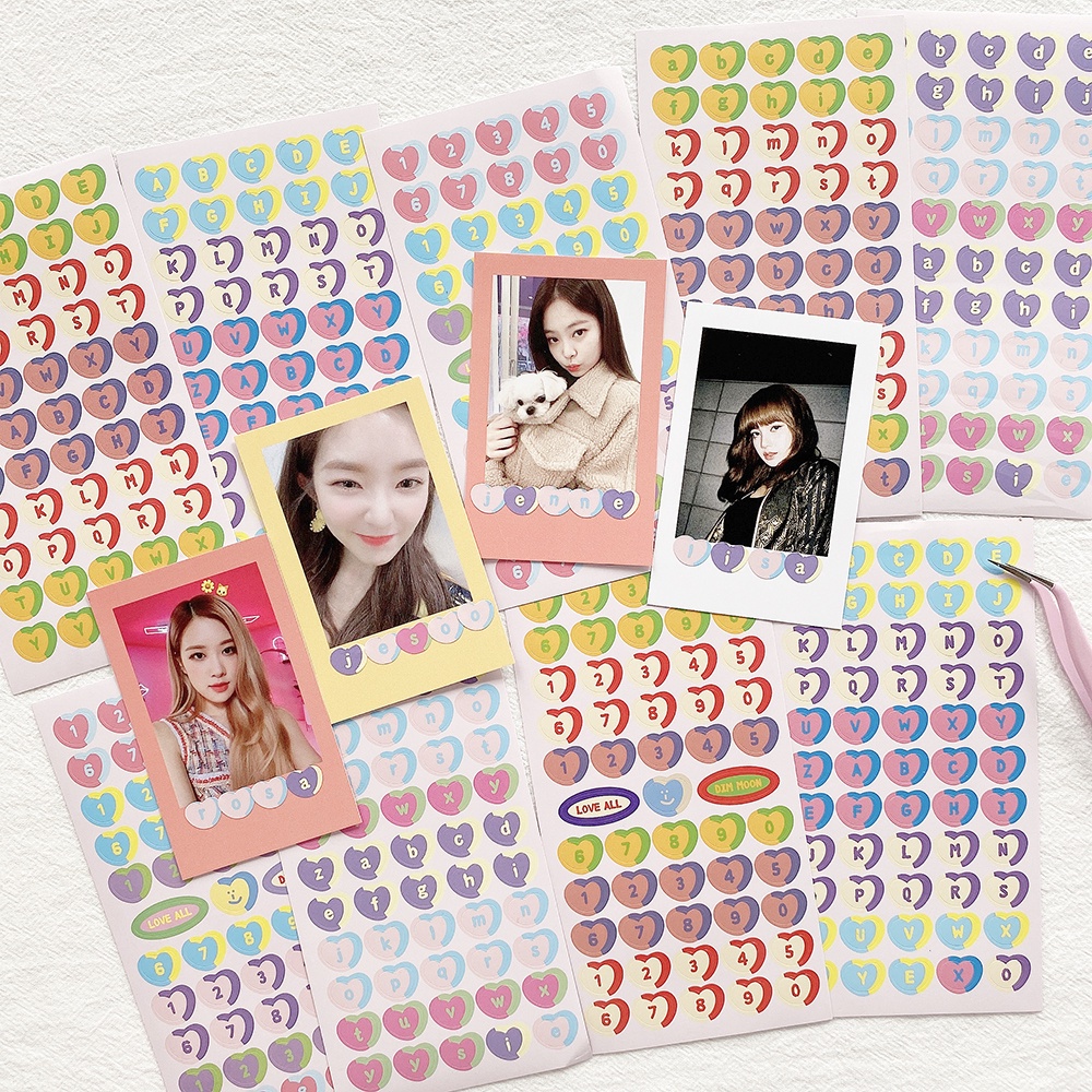 

DEIGOODS❤ Sticker Alphabet Number Dekorasi Bujo Journal DIY Scrapbook Stiker Alfabet Angka PC