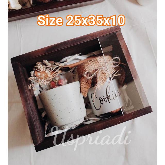 

GIFT BOX KAYU 25x35 KOTAK HANTARAN PERNIKAHAN KOTAK SESERAHAN MAHAR HAMPERS PARCEL BOX KAYU SOUVENIR