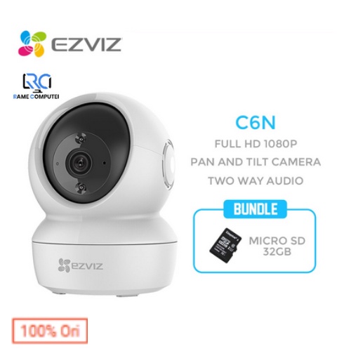 EZVIZ C6N 1080P Bundle Micro 32GB - Smart Wifi &amp; port RJ45 Pan &amp; Tilt Camera