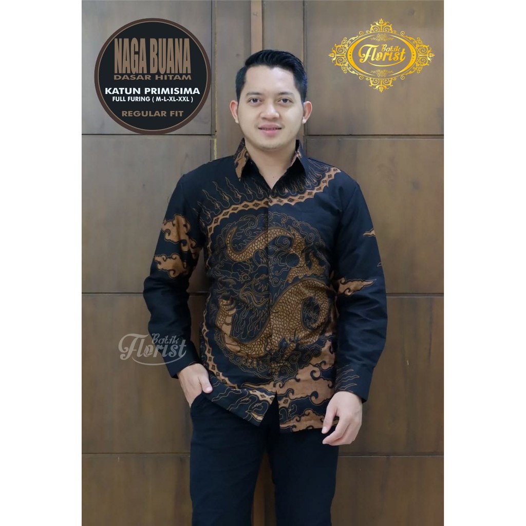 NAGA BUANA Batik Pria Full Furing Bahan Katun Halus Primisima