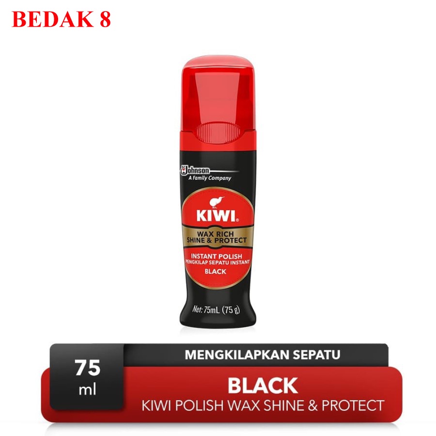 Kiwi Liquid Shoe Polish Black 75 ml/ Semir Sepatu Kiwi Cair 75 ml Hitam