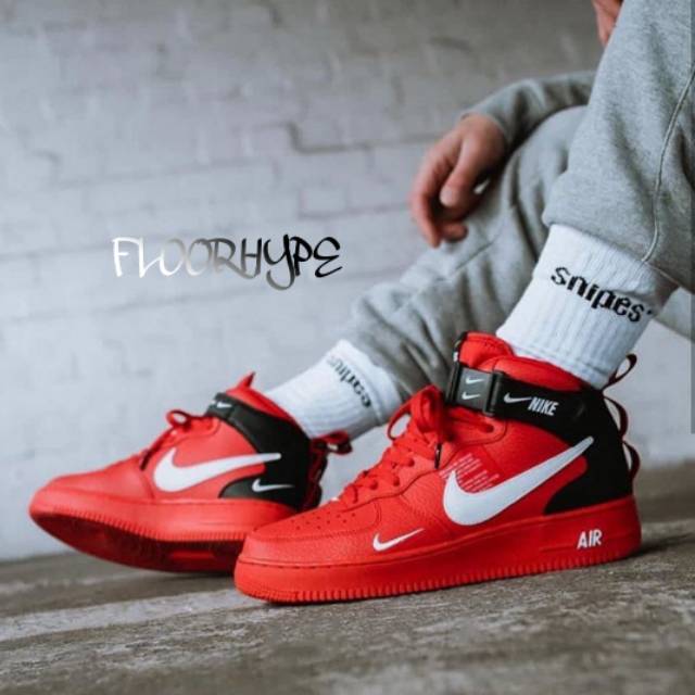 Nike Air Force LV8 Utility Mid Red