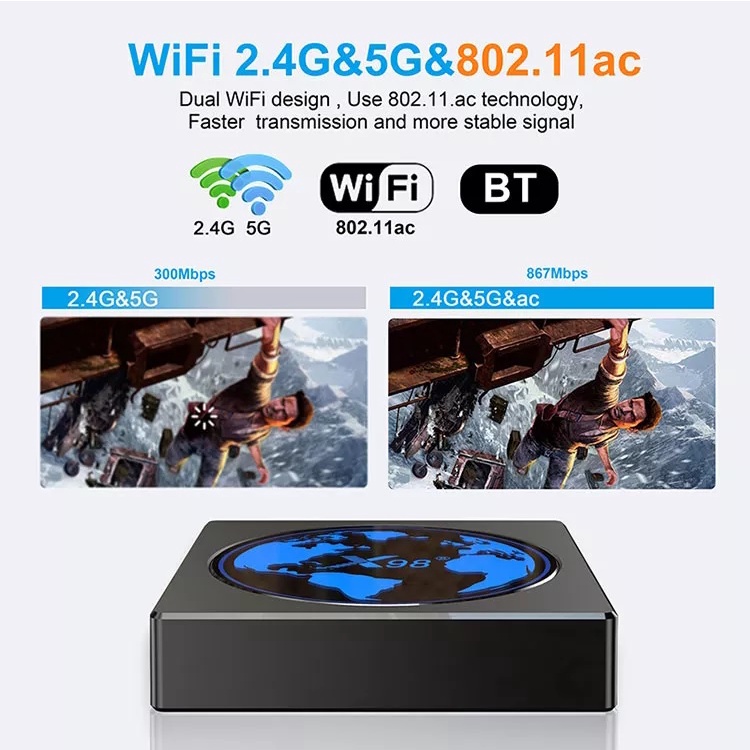 X98 MINI - Android OS Smart TV Box 4K UHD - Android Set Top Box Terbaru - Membuat TV Anda Menjadi SMART TV