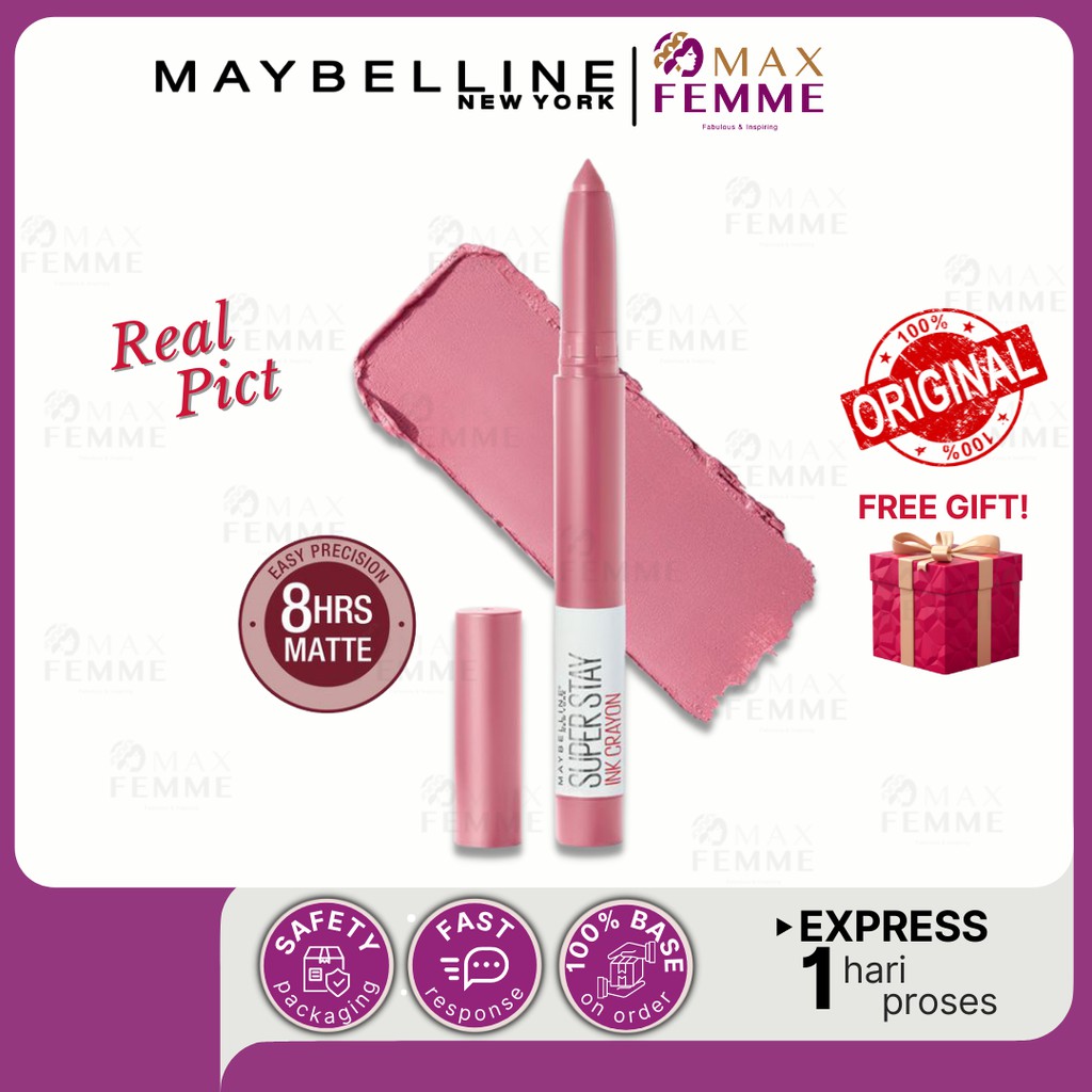 [MAX FEMME] MAYBELLINE SUPERSTAY INK CRAYON MATTE LIPSTIK | LIPSTIK | CRAYON | LIPCREAM | LIPCREAM M