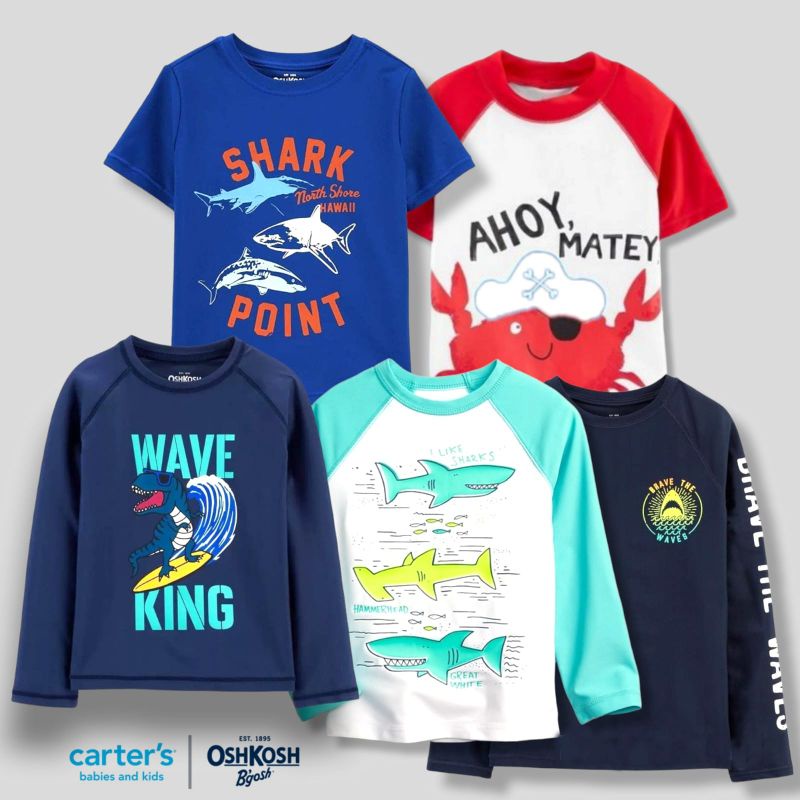 Baju renang anak laki-laki/Atasan renang anak laki-laki Oshkosh
