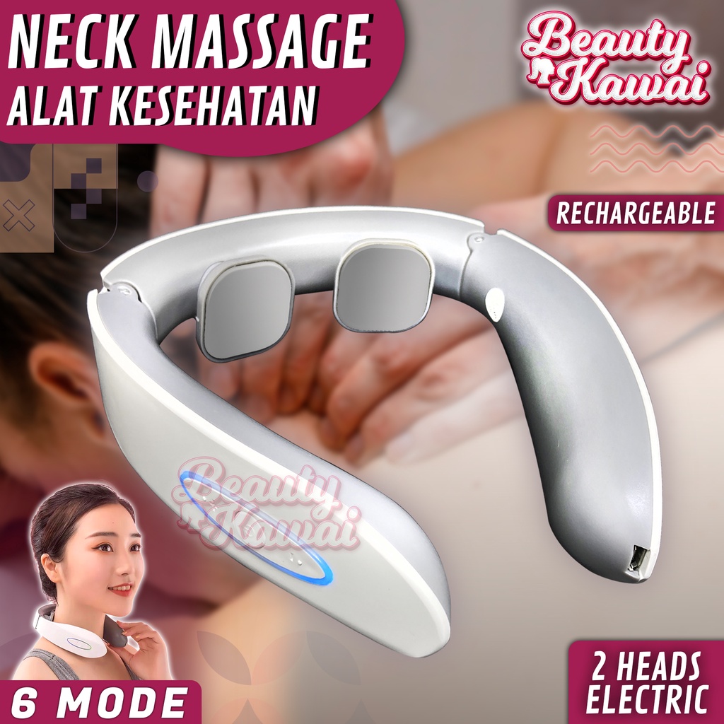 Alat Pijat Elektrik Kesehatan Leher 6 Mode Massage Rechargeable