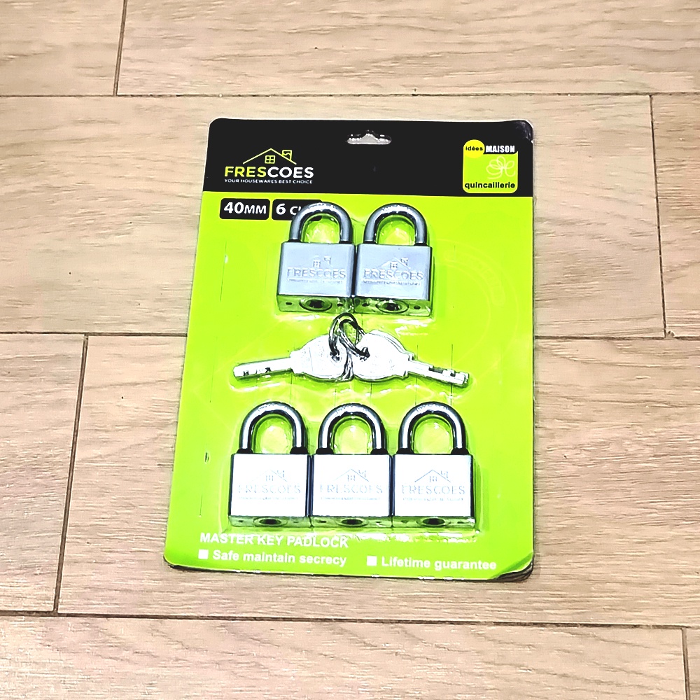 GEMBOK MASTER KEY ISI 5 SET / KUNCI GEMBOK MASTER KEY ISI 5 SET UKURAN 40 MM