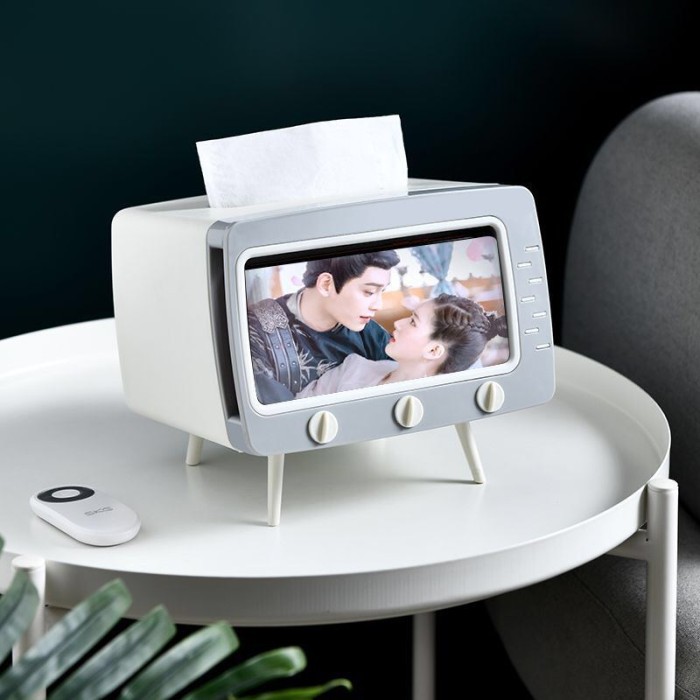 Retro TV Tissue Box Tissue Box Drakor Tempat Tissue Unyu