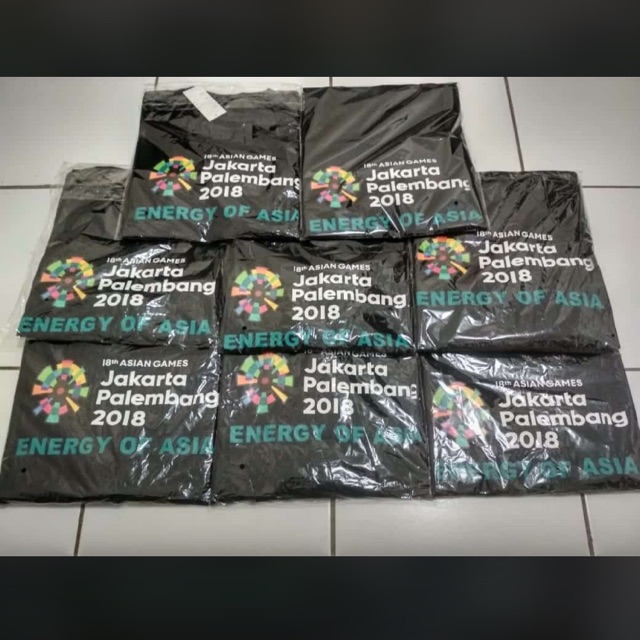 Kaos Distro Kaos Custom Kaos 18th Asian Game Jakarta Palembang 2018 Energi Of Asia Kaos Murah
