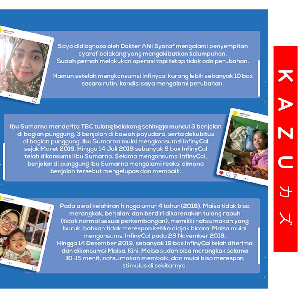 KAZU KLL102 Infinycal Calcium Ion Alkali Water Kalsium Supplemen Nutrisi Tulang Anti Osteoporosis Vitamin Ibu Hamil Anak Orang Tua
