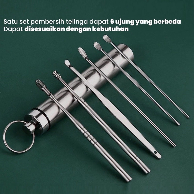 pembersih telinga stainless steel