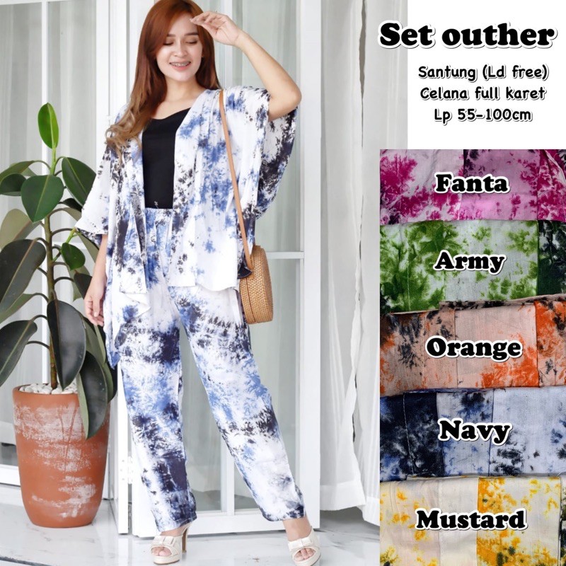 JENITA SET / SET CARDY / SETELAN CARDY / SETELAN TYE DIE