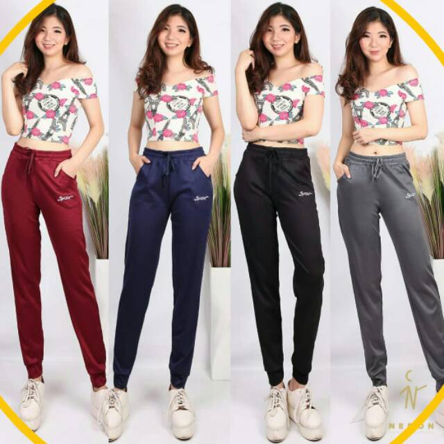 Celana Jogger Sport  Import Wanita Jogger Premium