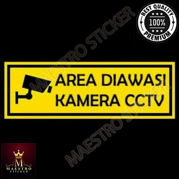 

M.STICKER Stiker CCTV Keamanan Rumah Kafe Hotel Toko Cutting Sticker