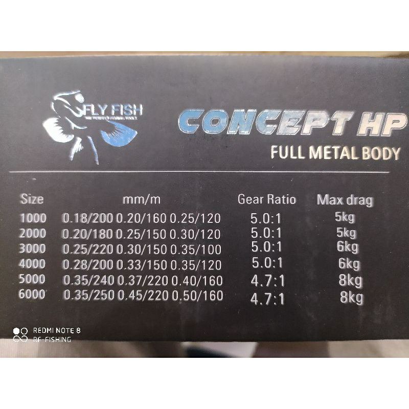 REEL ANYFISH CONCEPT HP 2000/3000/5000 METAL BODY