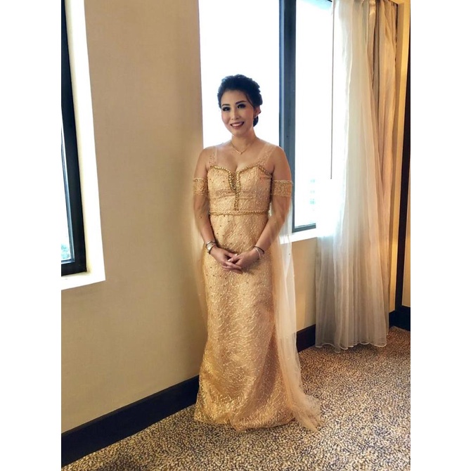 Gaun Pesta Mama Gold