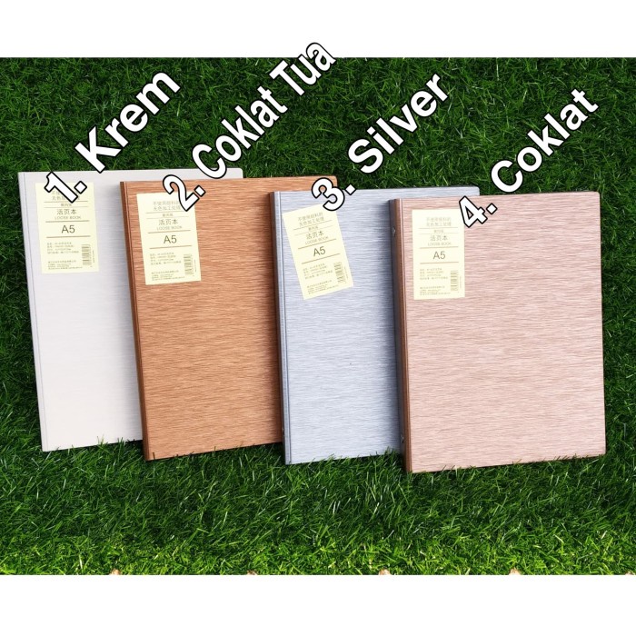 

[RESTOCK] Binder File A5 Hard Cover Glossy Color Ring Plastik - Satuan - COKLAT TUA