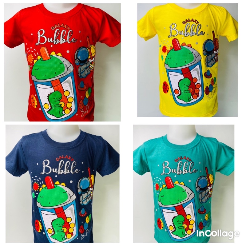 Kaos anak laki-laki-kaos GALAXY BUBBLE 1-10 tahun