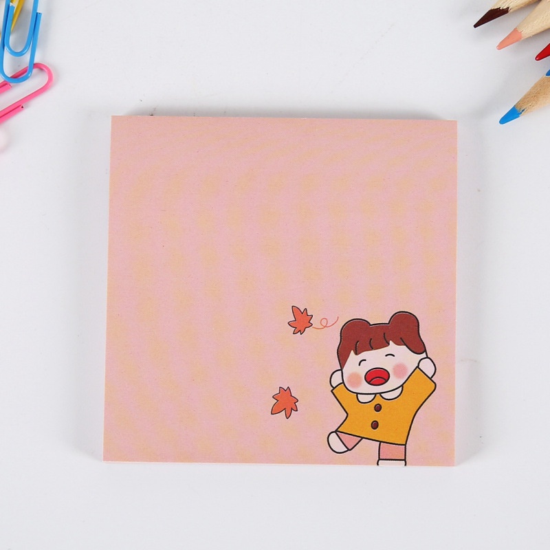 Sticky Note / Memo Pad Bentuk Hewan Lucu Warna Polos Untuk Sekolah