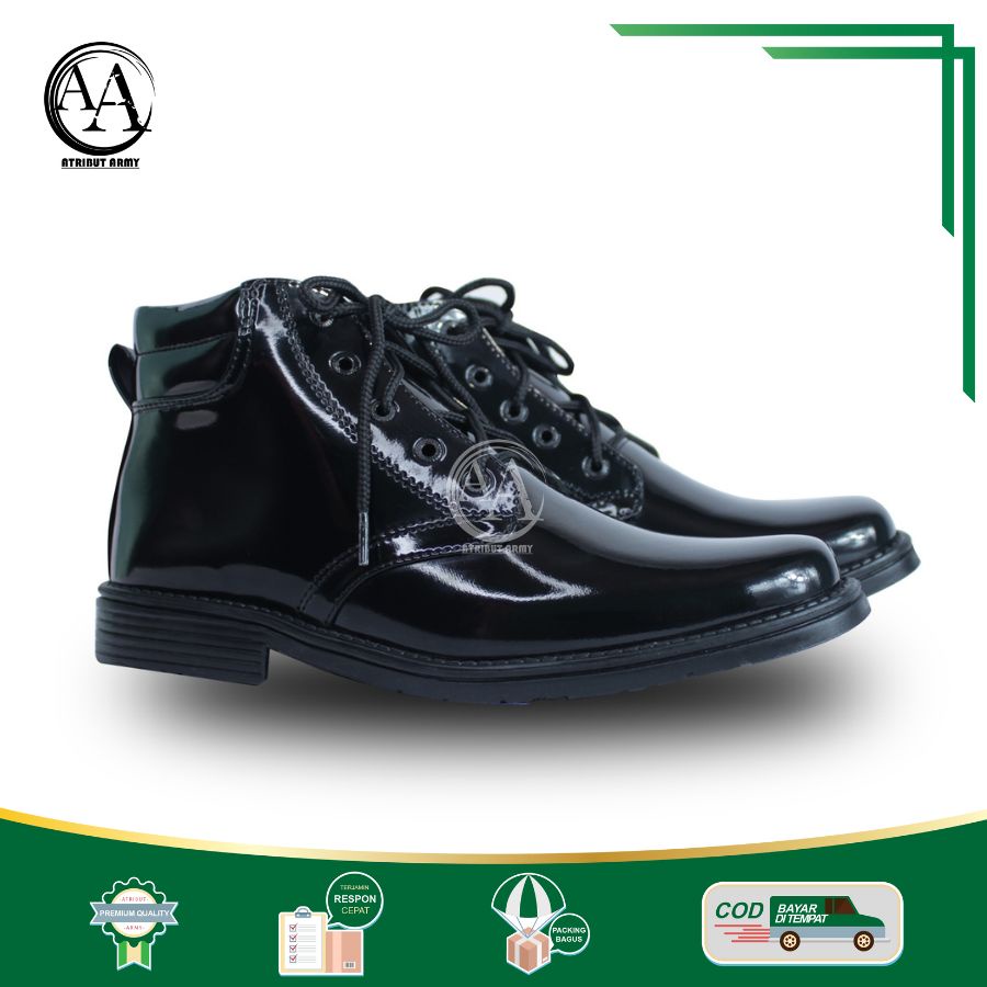 Sepatu PDH 04 Resliting Polri Polisi Sepatu Kerja PDH Security Satpam Dinas Kantoran Guru PNS - DP04