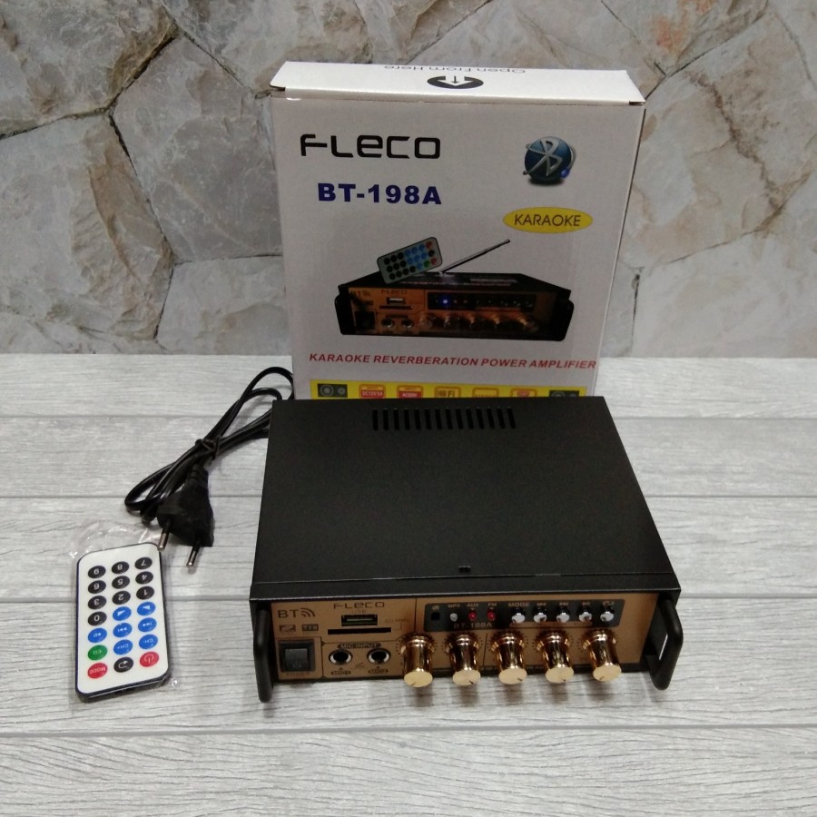COD power amplifier Bluetooth fleco BT-198A/amplifier fleco BT-198A//AMPLI KARAOKE X-BASS//AMPLI SAL