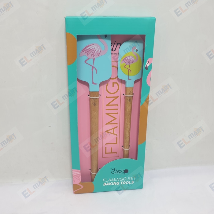 Stein Cookware Spatula Tahan Panas Flamingo Set Baking Tools Original