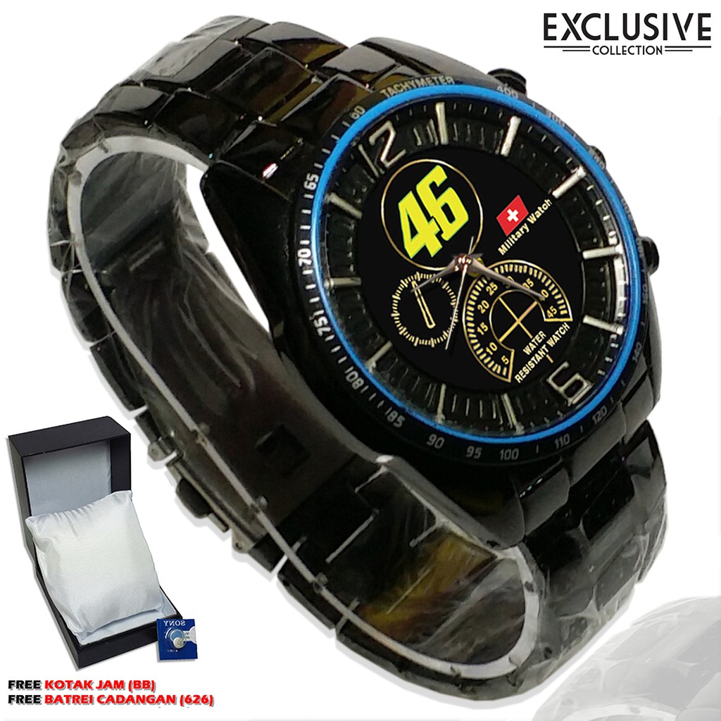 (Istimewa ) Jam VALENTINO ROSSI 46 Rantai Sport