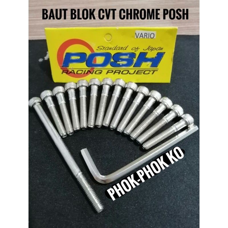 Promo Obral Baut Blok Mesin CVT Yamaha Aerox Supra Beat Vario Mio Sporty Scoopy L Crome Posh